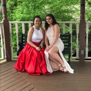 Two piece prom dress